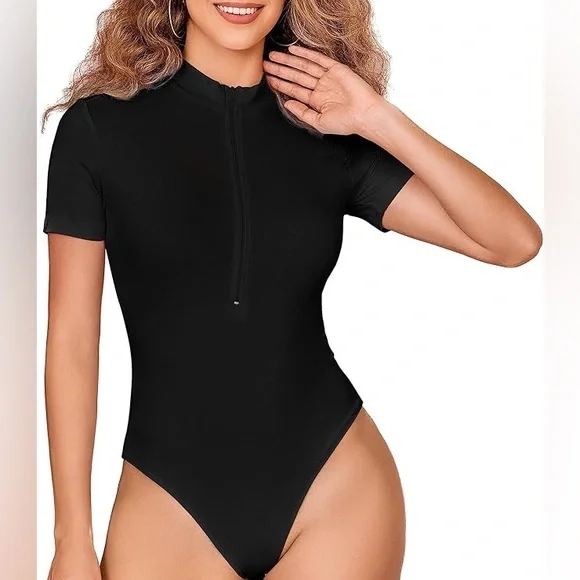 OQQ Half Zip Bodysuit - Picture 2 of 13